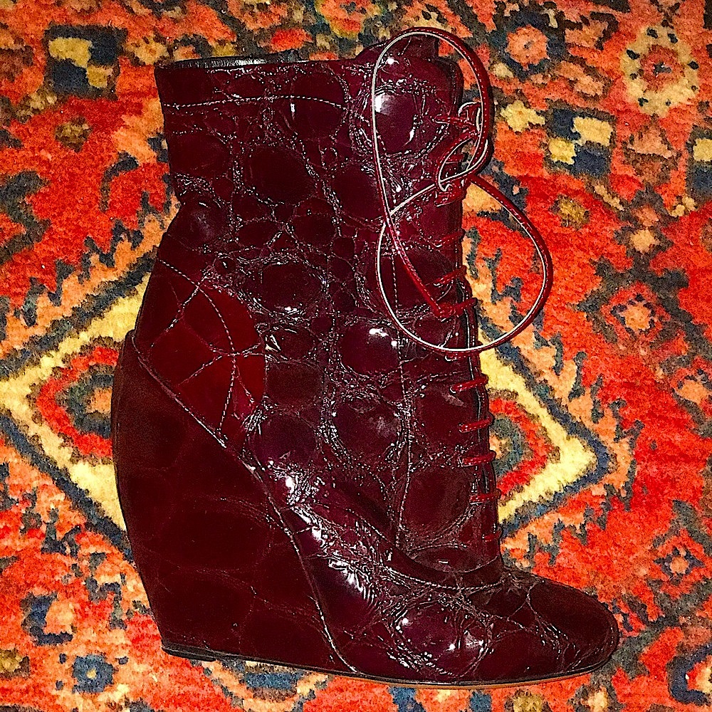Alaa Patent Wedge Booties! Rare - image 1